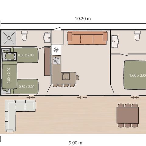 CASA MOBILE 4 persone - Bijela Uvala - Casa mobile Pula