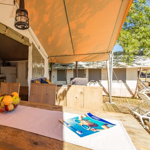 TIENDA DE LONA Y MADERA 4 personas - Bijela Uvala - Tienda safari de lujo