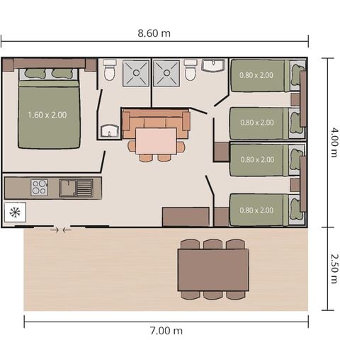 MOBILHOME 4 personnes - Bijela Uvala - Mobile home Porec