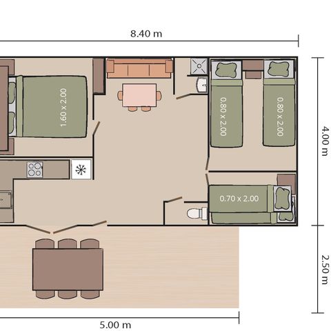 CASA MOBILE 4 persone - Bijela Uvala - Casa mobile Malta