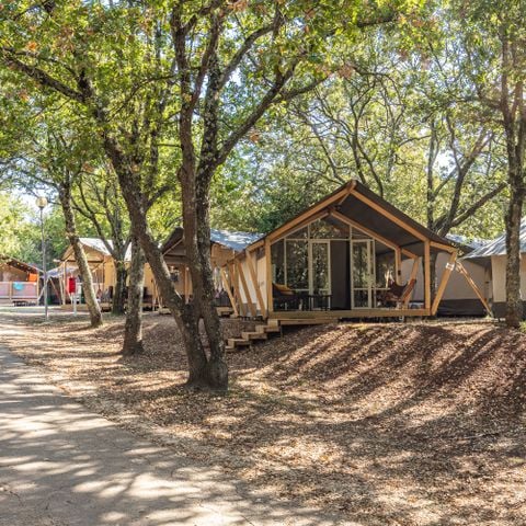 TIENDA DE LONA Y MADERA 4 personas - Bijela Uvala - Tienda Safari Bella Vista + aire acondicionado (4P)