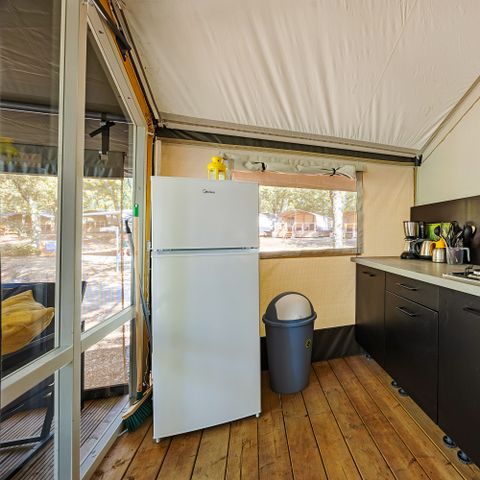 TIENDA DE LONA Y MADERA 4 personas - Bijela Uvala - Tienda Safari Bella Vista + aire acondicionado (4P)