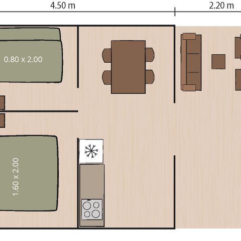 Safaritent 4 personen - Safaritent Bella Vista + airco (4P)