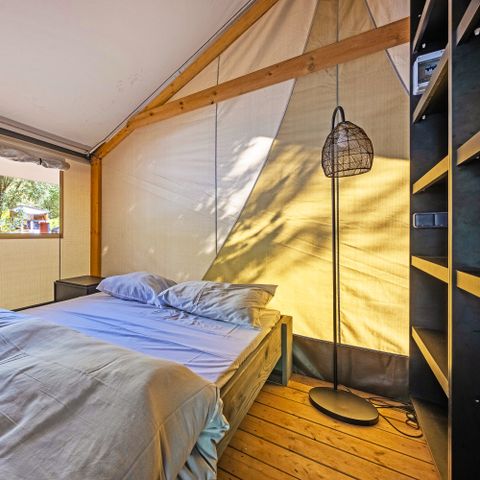 Tente en toile et en bois 4 personnes - Bijela Uvala - Tente safari Bella Vista + air conditionné (4P)