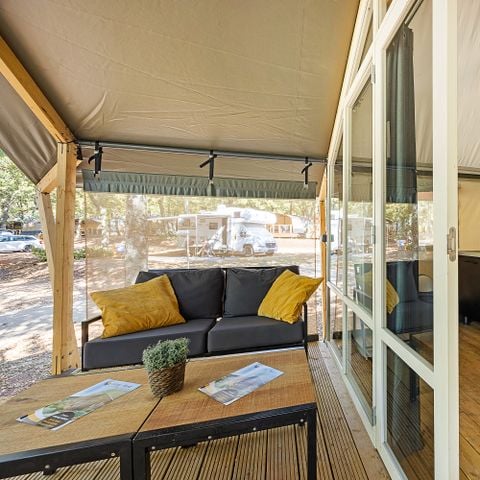 CANVAS AND WOOD TENT 4 people - Safari tent Bella Vista + airco (4P)