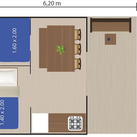 TIENDA DE LONA Y MADERA 4 personas - Bijela Uvala - Tienda Safari Acogedora