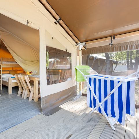 TENDA IN TELA E LEGNO 4 persone - Bijela Uvala - Tenda Safari Accogliente