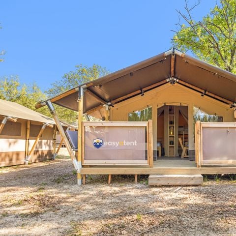 TIENDA DE LONA Y MADERA 4 personas - Bijela Uvala - Tienda Safari Acogedora