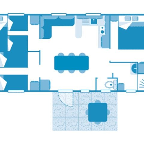 MOBILHOME 7 personnes - Cottage 6/7p 3ch ***