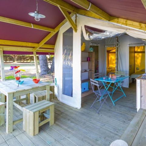 TENTE TOILE ET BOIS 4 personnes - FreeFlower 22m² 2 ch - 1 SDB (2016) 4 pers