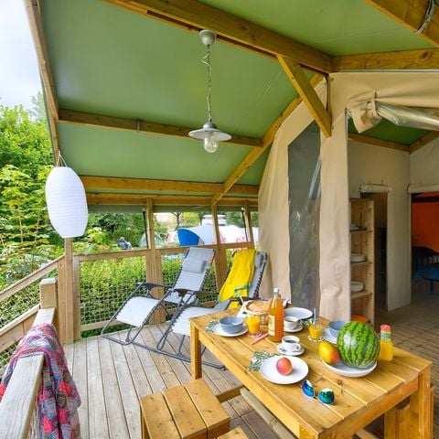 TIENDA DE LONA Y MADERA 4 personas - FreeFlower 22m² 2 dormitorios - 1 baño (2016) capacidad para 4 personas