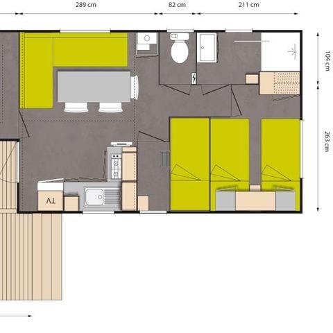 MOBILHOME 6 personas - Mobil-home Standard 31m² 3 dormitorios (2011) 6 pers