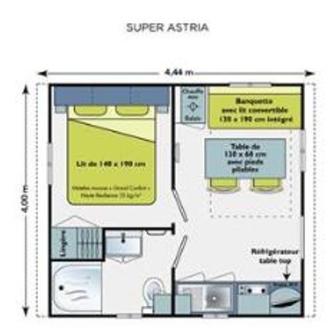 MOBILHOME 3 personas - Mobil-home Standard 16m² 1 bdrm (2011) 2/3 pers