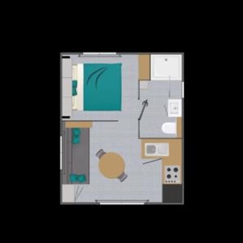 MOBILHOME 2 personnes - Confort 18m²  1 ch  (2020)