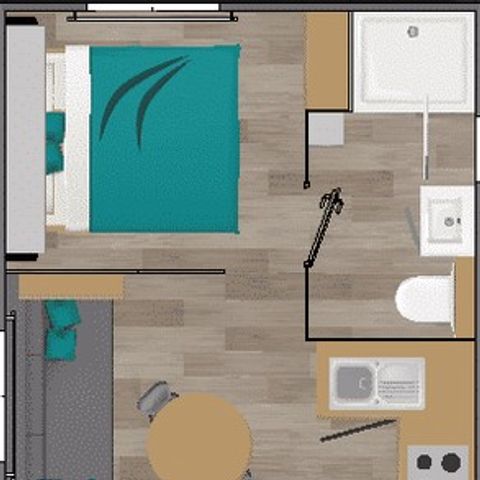 MOBILHOME 2 personas - Mobil-home Confort 18m² 1 cama (2020) 2 pers