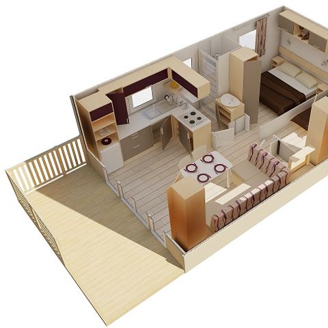 MOBILHOME 4 personas - Confort mobil-home 27m² 2 habitaciones (2015) 4 pers