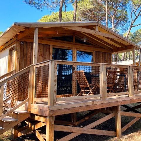 TIENDA DE LONA Y MADERA 5 personas - Lodge Premium 32m² 2 hab (2024) 4/5 pers