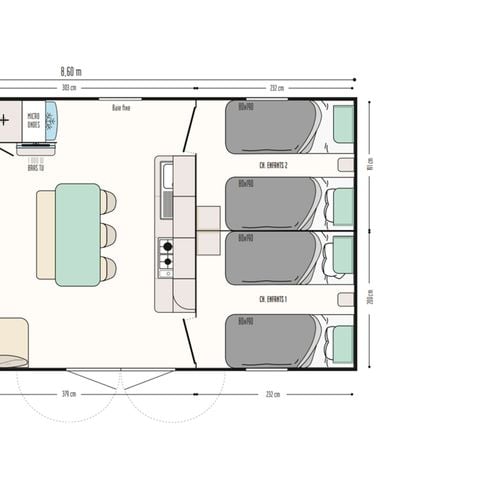 MOBILE HOME 6 people - Mobil-Home Confort 33m² 3ch (2023) 6 pers