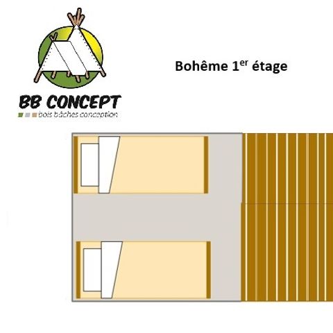 BUNGALOW 4 personnes - Bungalow "Bohème" 20m² (2026) 4 pers