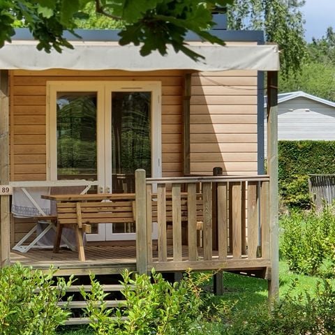 Stacaravan 4 personen - Comfort stacaravan - 29m² - 2 kamers - halfoverdekt terras