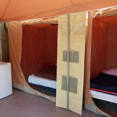 Glamping tent 4 persons - Canvas bungalow - 16m² - 2 bedrooms - no sanitary facilities