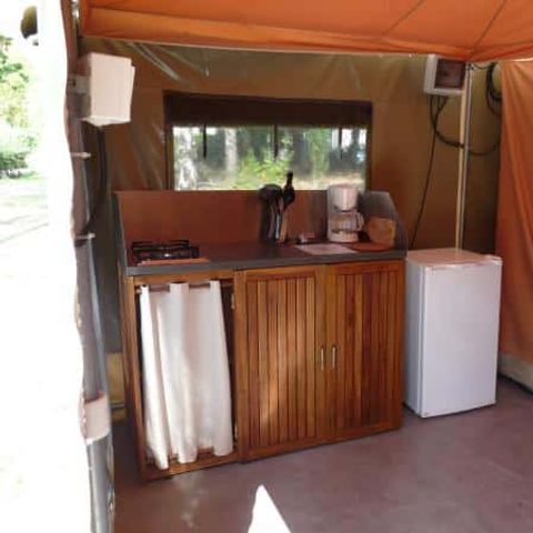 Glamping tent 4 persons - Canvas bungalow - 16m² - 2 bedrooms - no sanitary facilities