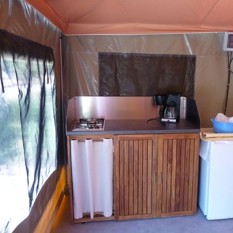 Glamping tent 4 persons - Canvas bungalow - 16m² - 2 bedrooms - no sanitary facilities