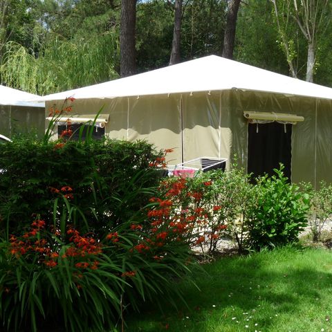 Glamping tent 4 persons - Canvas bungalow - 16m² - 2 bedrooms - no sanitary facilities