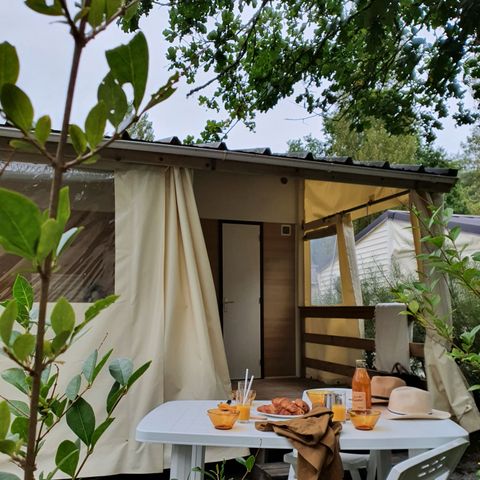 CANVAS BUNGALOW 5 people - Tithome - semi-roofed, no sink, no bathroom, with toilet