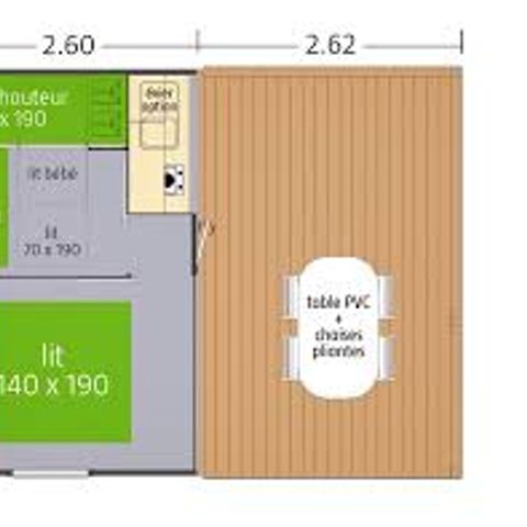Mobilheim 4 personen - Tithome, ohne Sanitär