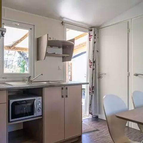 Bungalow 6 Personen - Mobilheim | Classic | 2 Zi. | 4/6 Pers. | Hochterrasse | Klim.