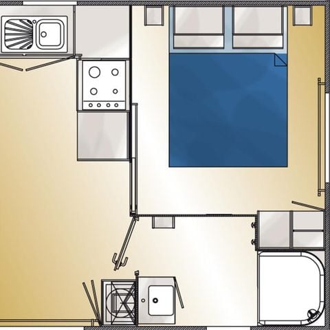Mobile home 6 persons - 3 bedroom mobile home.