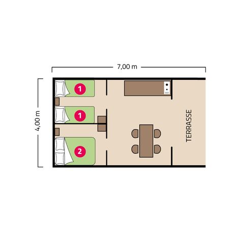 Tente 4 personnes - Tente Cotton 4 personnes