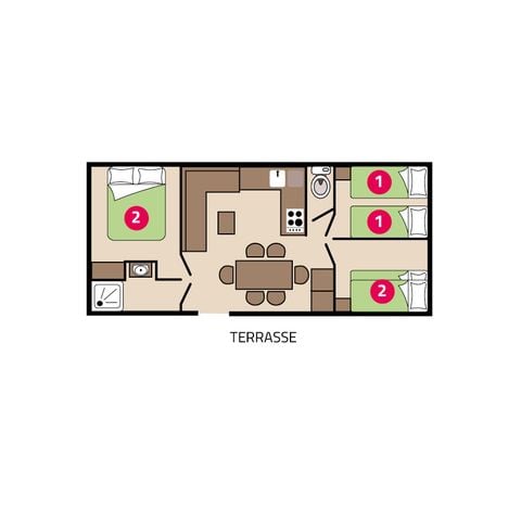 Mobile home 6 persons - Family