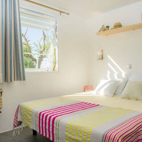 Stacaravan 6 personen - Comfort | 2 slaapkamers | 4/6 pers. | Niet overdekt verhoogd terras | 2 badkamers | Airconditioning