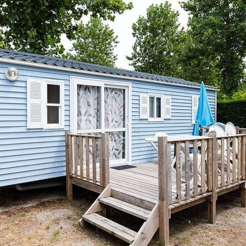Stacaravan 6 personen - Klassiek | 2 slaapkamers | 4/6 pers. | Niet overdekt verhoogd terras | 2 badkamers | Airconditioning