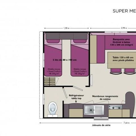 MOBILHOME 4 personnes - COTTAGE ECO
