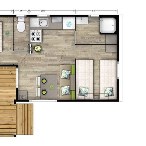 MOBILHOME 4 personnes - DUO 2 chambres 23 m²