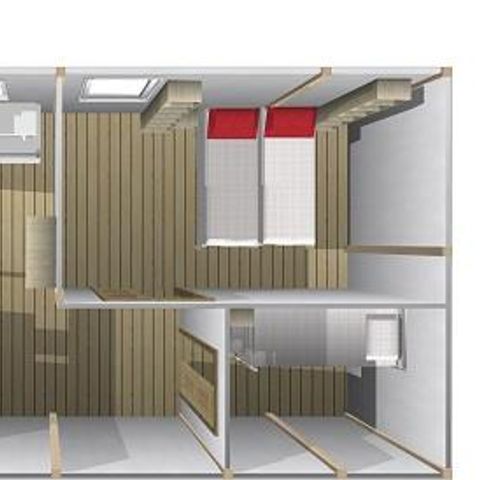 SafariZelt 5 Personen - Eco-lodge 4 pers (ohne Sanitäranlagen) 19m² + Terrasse 10m²