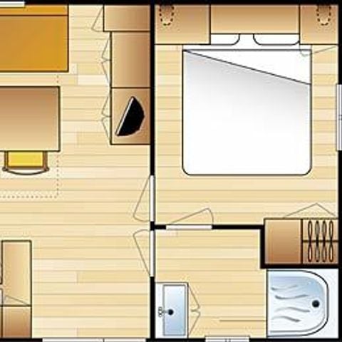 Mobile home 4 persons - 2 bedrooms