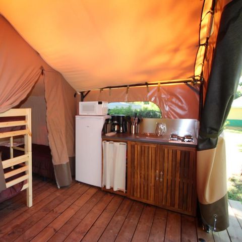 Canvas and wooden tent 5 persons - FAMILY WITHOUT SANITARY FACILITIES
