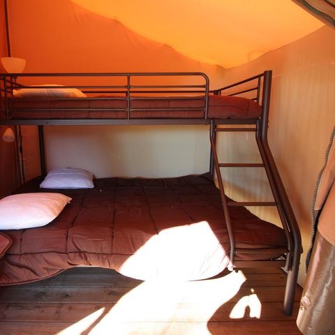 Tente en toile et en bois 5 personnes - VICTORIA SANS SANITAIRES