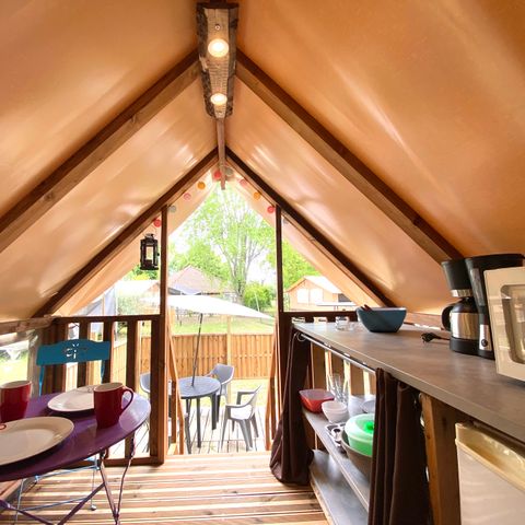 Tent 2 personen - CABANE PERCHEE 2 PERS +possibilité tente sup (cabane sur pilotis) - zonder sanitair