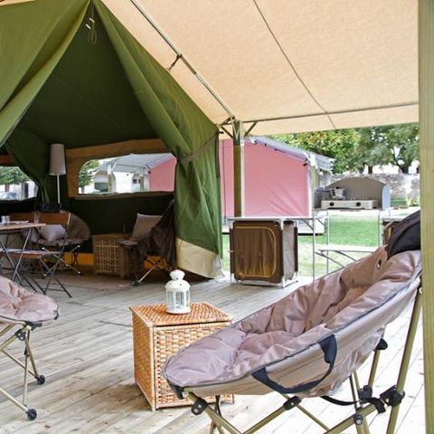 Glampingtent 5 personen - Freeflower Comfort+, zonder sanitair