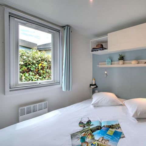 Mobilheim 6 Personen - Homeflower Premium 35m² (3 Schlafzimmer) + KLIMA + halbüberdachte Terrasse + TV + Bettwäsche + Handtücher 6 Pers.