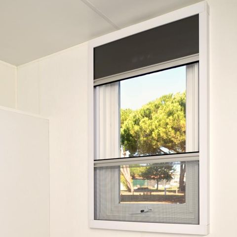 MOBILHOME 6 personas - Homeflower Premium 35m² (3 habitaciones) + CLIM + terraza semicubierta + TV + sábanas + toallas 6 pers.