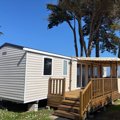MOBILHOME 6 personnes - PREMIUM 6 pers. 3 chambres / 40m2 et + / L.L et/ou L.V, terrasse fermée, vue mer : MH 31 - 53 - 54 - 70 - 84 - 94 - 106 - 134 - 141 - 148 - 149 - 164 