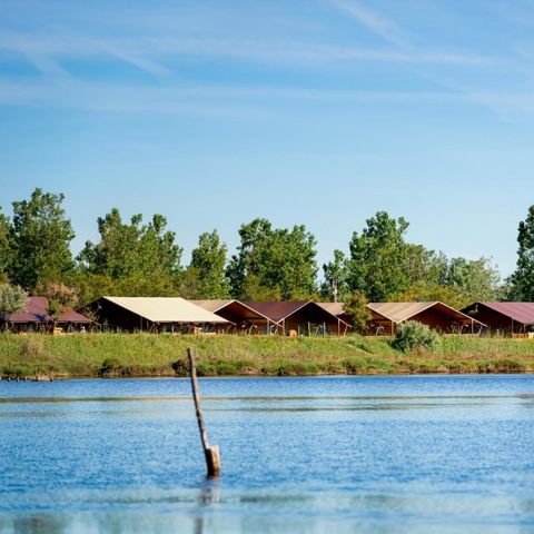 Canvas and wooden tent 6 persons - LODGE Prestige CAMPING