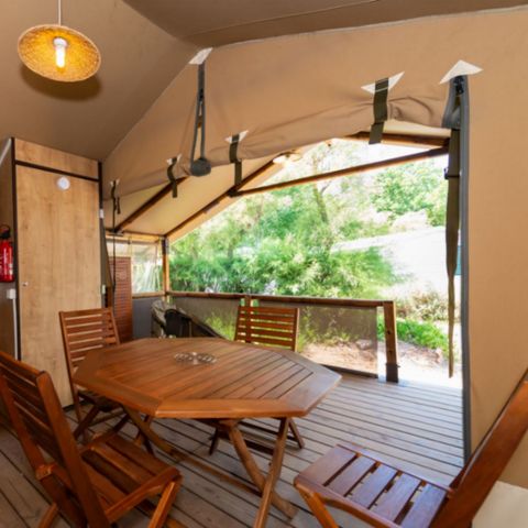 Tienda de lona y madera 5 personas - Sunlodge Comfort (sin ducha)