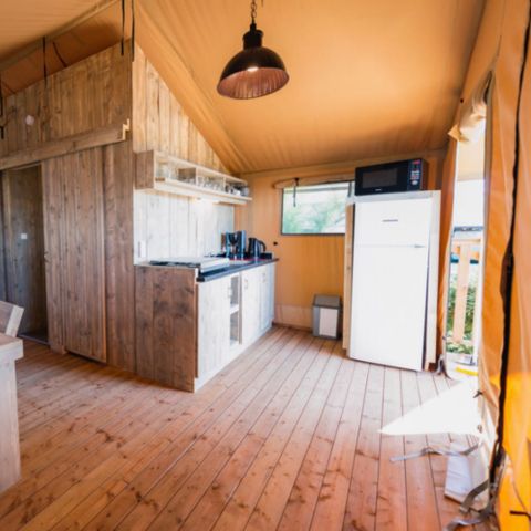 Canvas and wooden tent 6 persons - SUNLODGE PRESTIGE ETANG 2BED 1BATH